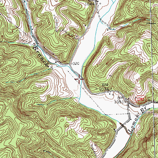 Topographic Map of Travis Todds Tannery (historical), KY