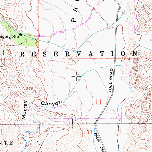 Topographic Map of Murray Canyon, CA