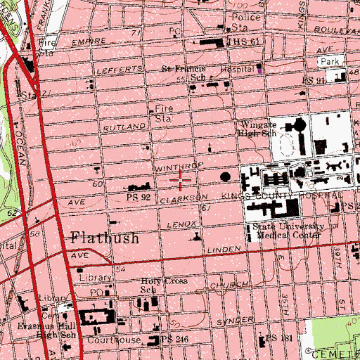 Topographic Map of Explore Charter School, NY