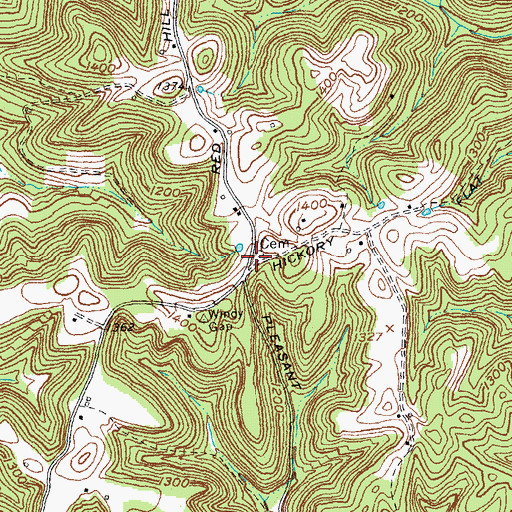 Topographic Map of Jep Hill (historical), KY