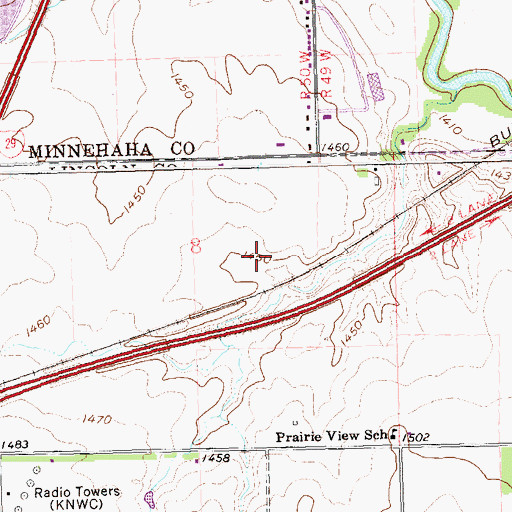 Topographic Map of Colorado Technical University - Sioux Falls, SD