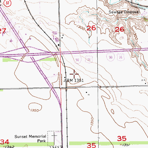 Topographic Map of Mitchell Technical Institute - South Campus, SD