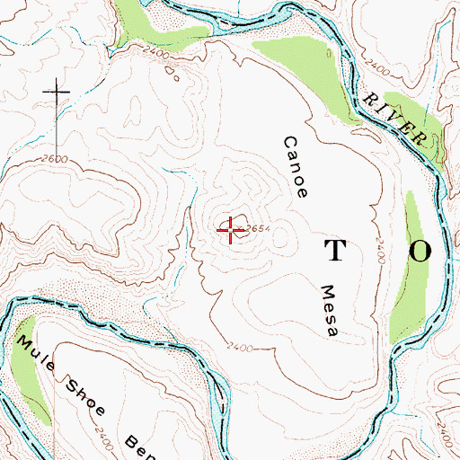 Topographic Map of Canoe Mesa, AZ