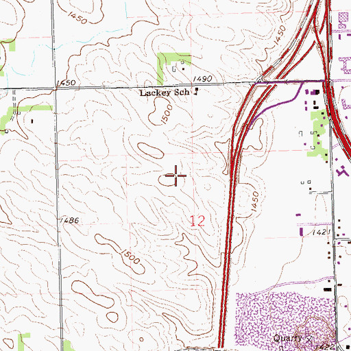 Topographic Map of Southeast Technical Institute, SD