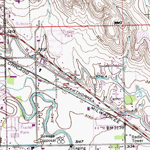 Topographic Map of Western Dakota Technical Institute, SD