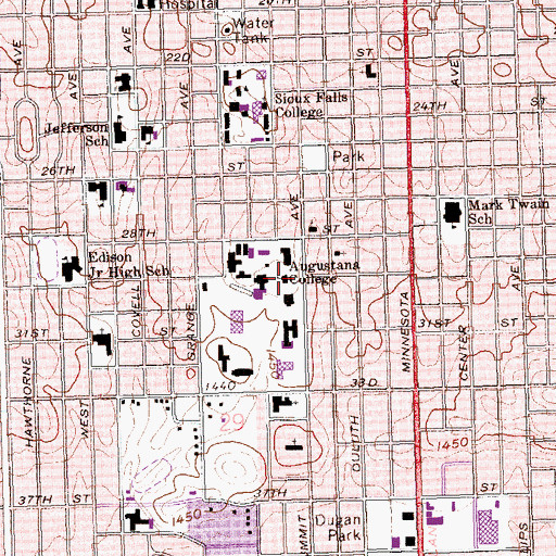 Topographic Map of Administration Building, SD