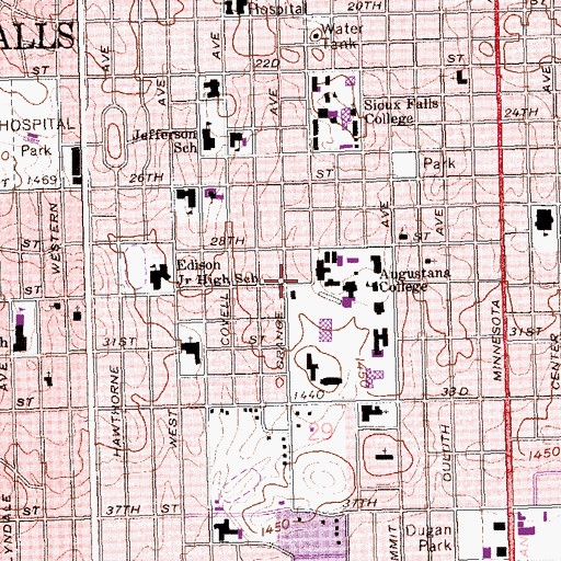 Topographic Map of Archeology Laboratory, SD