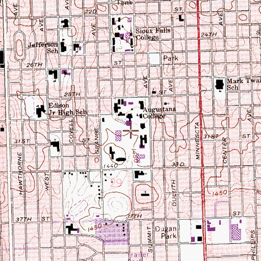 Topographic Map of Chapel of Reconciliation, SD