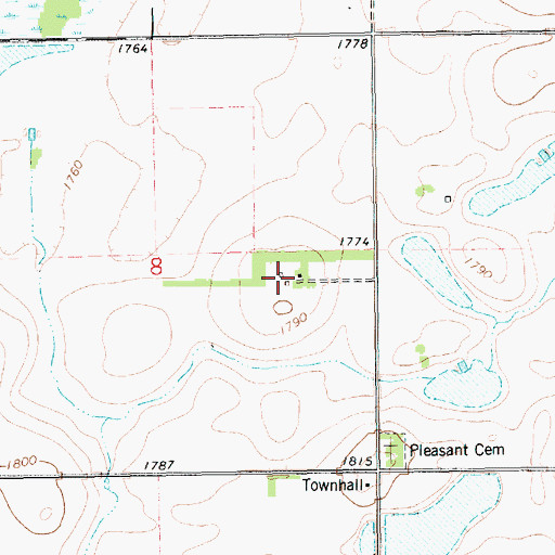 Topographic Map of Mayfield Colony, SD