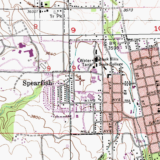 Topographic Map of Science Building, SD