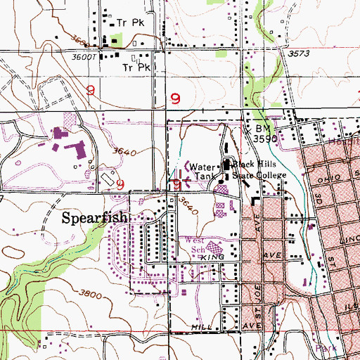 Topographic Map of Heidepriem Hall, SD