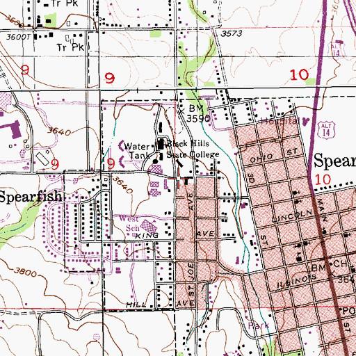 Topographic Map of Humbert Hall, SD