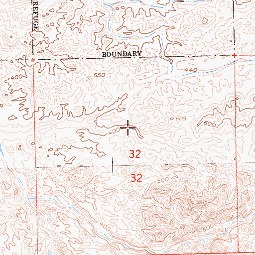 Topographic Map of Whitley Bridge, CA