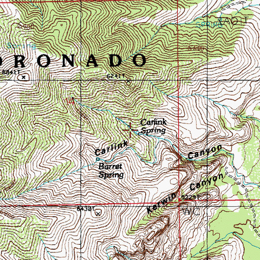 Topographic Map of Carlink Spring, AZ