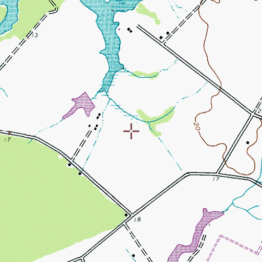 Topographic Map of Haywood Farms, MD