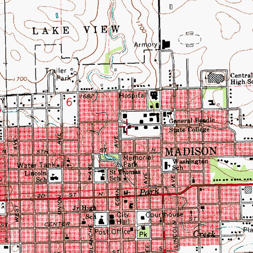 Topographic Map of Tunheim Classroom Building, SD