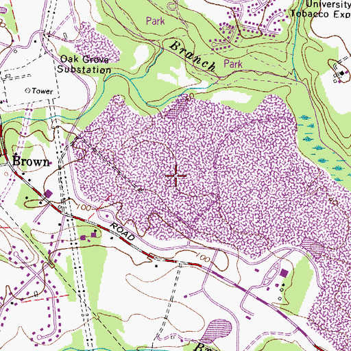 Topographic Map of Brown Station Road Landfill, MD