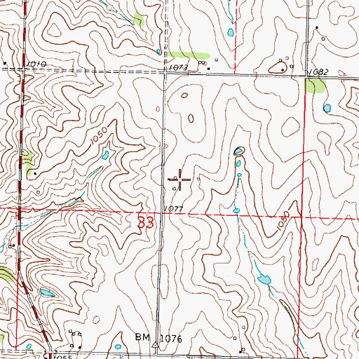 Topographic Map of Bodenhausen Farms, KS