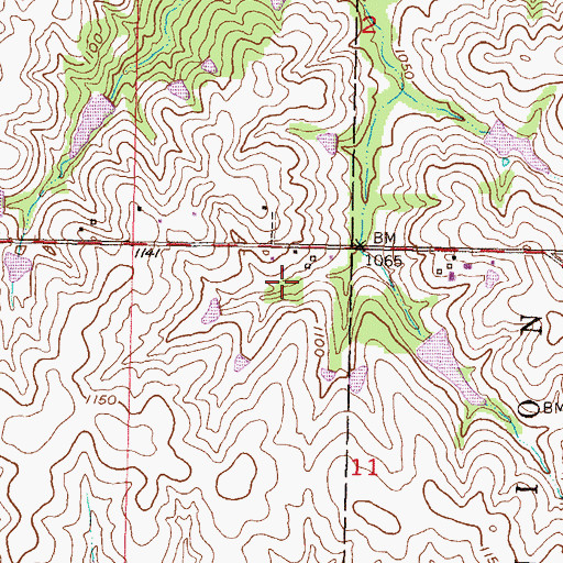 Topographic Map of C A J Dairy Farms, KS