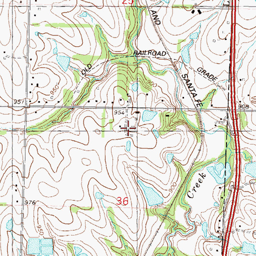 Topographic Map of Cal - Ann Farms, KS