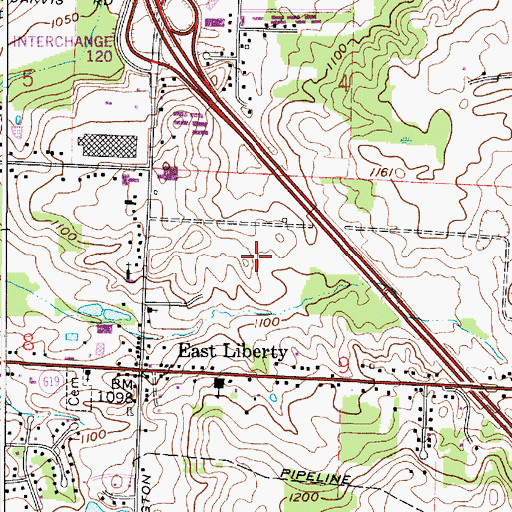 Topographic Map of Interstate Business Park, OH