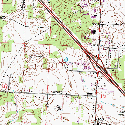Topographic Map of Akron - Canton Corporate Park, OH