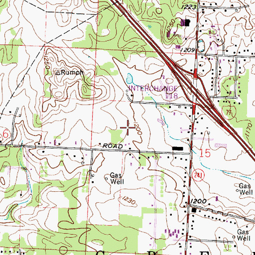 Topographic Map of Boettler Business Park, OH