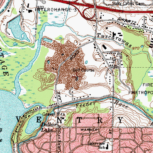 Topographic Map of North Turkeyfoot Industrial Park, OH