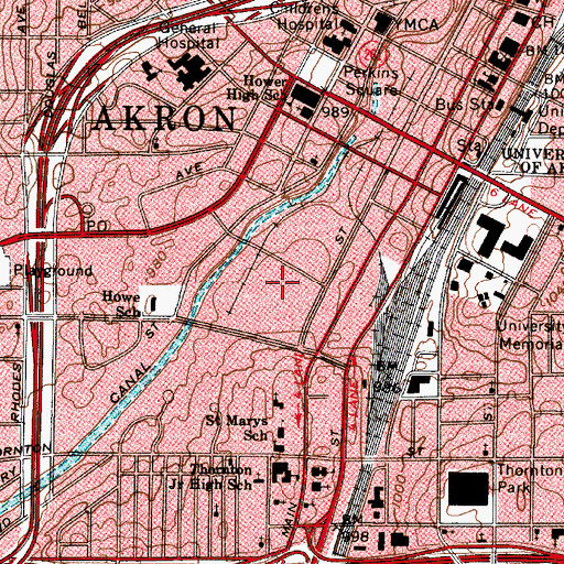 Topographic Map of Conrail Industrial Park, OH