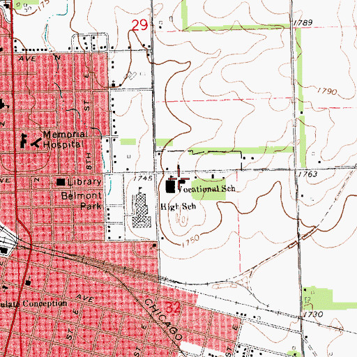 Topographic Map of Automotive Technology Building, SD