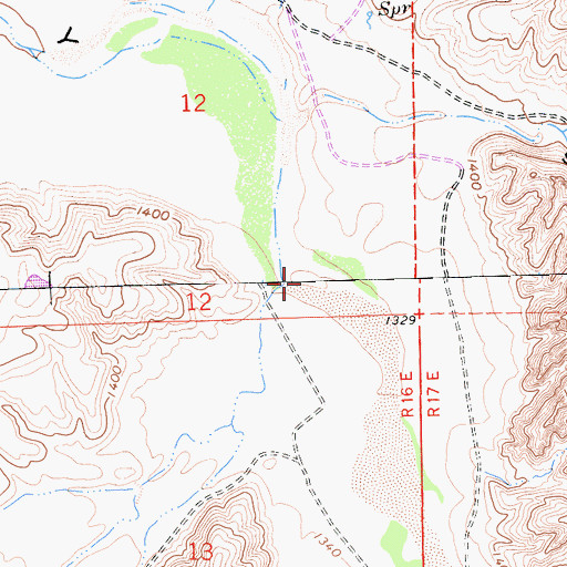 Topographic Map of Navajo Creek, CA