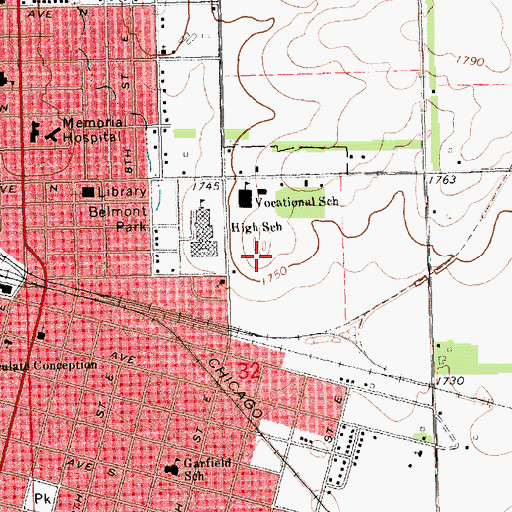 Topographic Map of Technical Education Center, SD