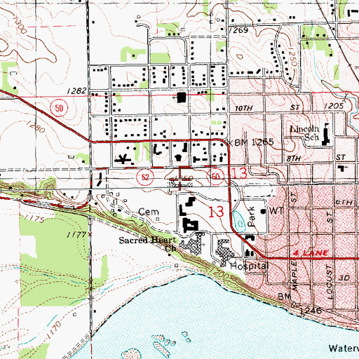 Topographic Map of Laddie E Cimpl Arena, SD