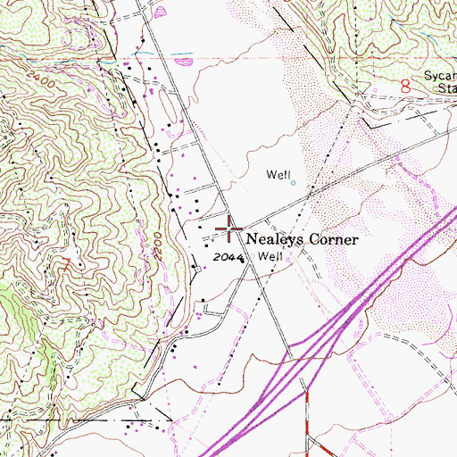 Topographic Map of Nealeys Corner, CA
