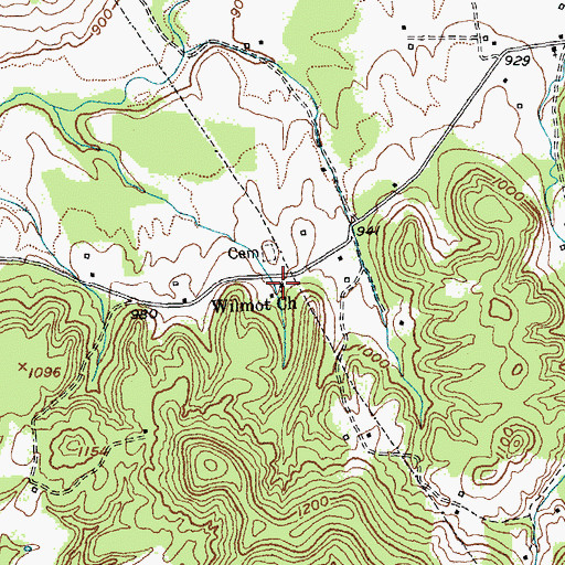 Topographic Map of Wilmot Church (historical), KY