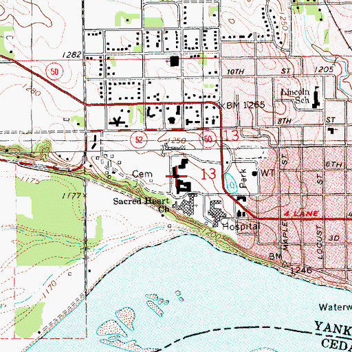 Topographic Map of Corbey Hall, SD
