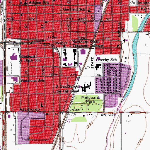 Topographic Map of Kramer Hall, SD