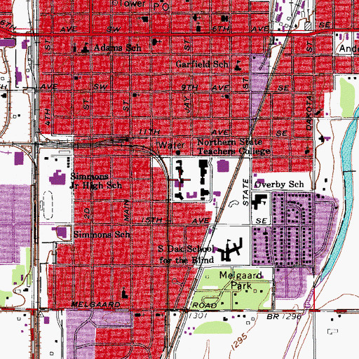 Topographic Map of Graham Hall, SD