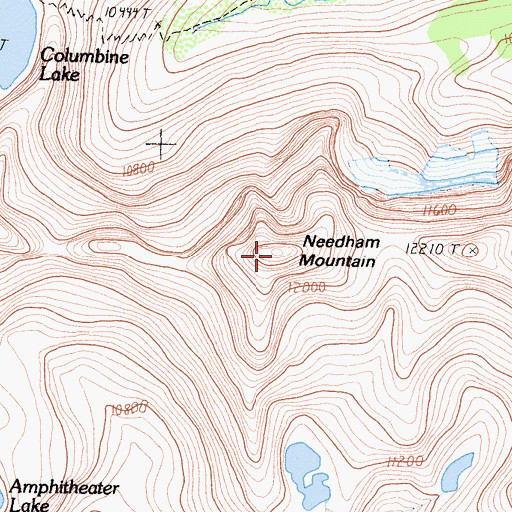 Topographic Map of Needham Mountain, CA