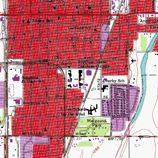 Topographic Map of Krikac Administration Building, SD