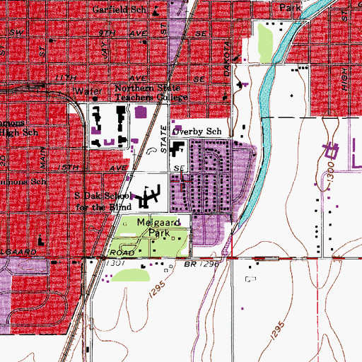 Topographic Map of Beckman Building, SD