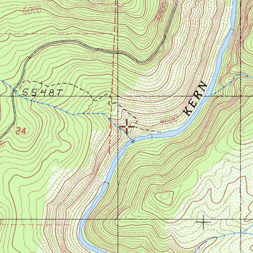 Topographic Map of Needle Camp, CA