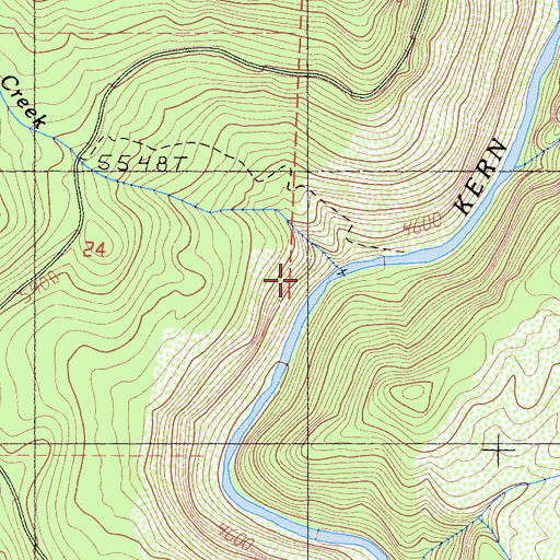 Topographic Map of Needlerock Creek, CA