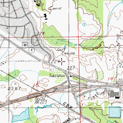 Topographic Map of Lakeview Baptist Church, AL