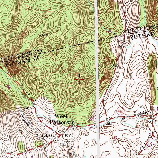 Topographic Map of Bundy Hill, NY
