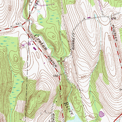 Topographic Map of Beaver Brook, NY