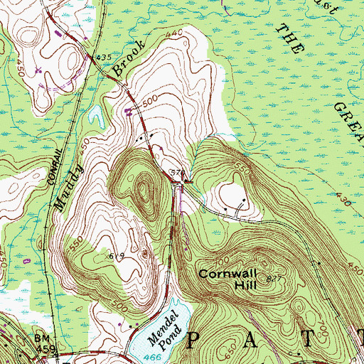Topographic Map of Couch Corners, NY