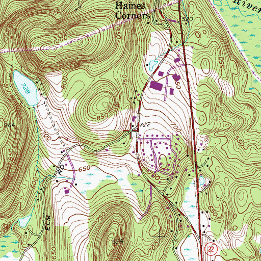 Topographic Map of School Number 5 (historical), NY