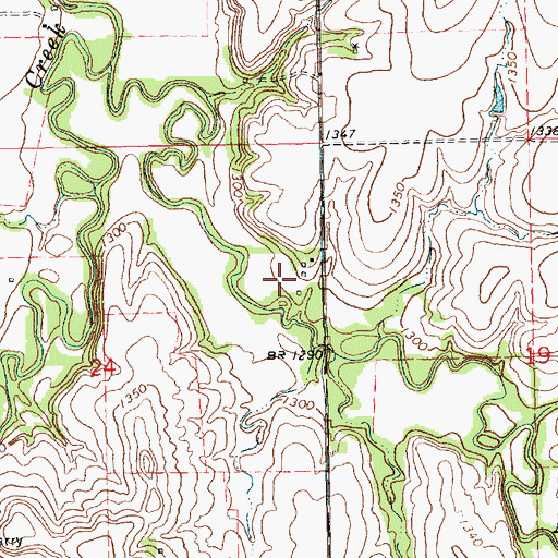 Topographic Map of Kniebel Farms, KS