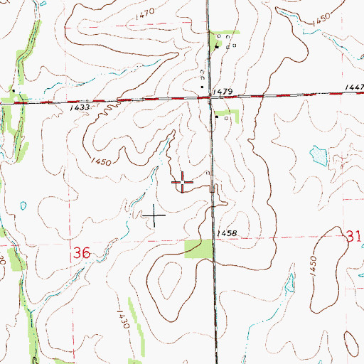 Topographic Map of Carson Dairy, KS